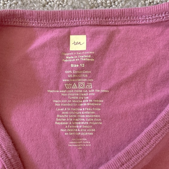 TEA Collection pink paisley-print shirt dress, girl's 12. - Picture 4 of 4